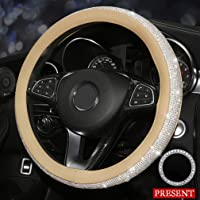 Los mejores  - Pahajim Cubierta Del Volante Del Coche Shining Antideslizante Lindo Para Diamantes Colección De Moda y Elegante Mujeres…